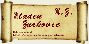 Mladen Zurković vizit kartica
